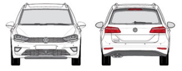 barre de toit pour Volkswagen Golf 7 sportvan